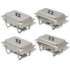 Set calentador de comida para buffet 4 piezas acero inoxidable