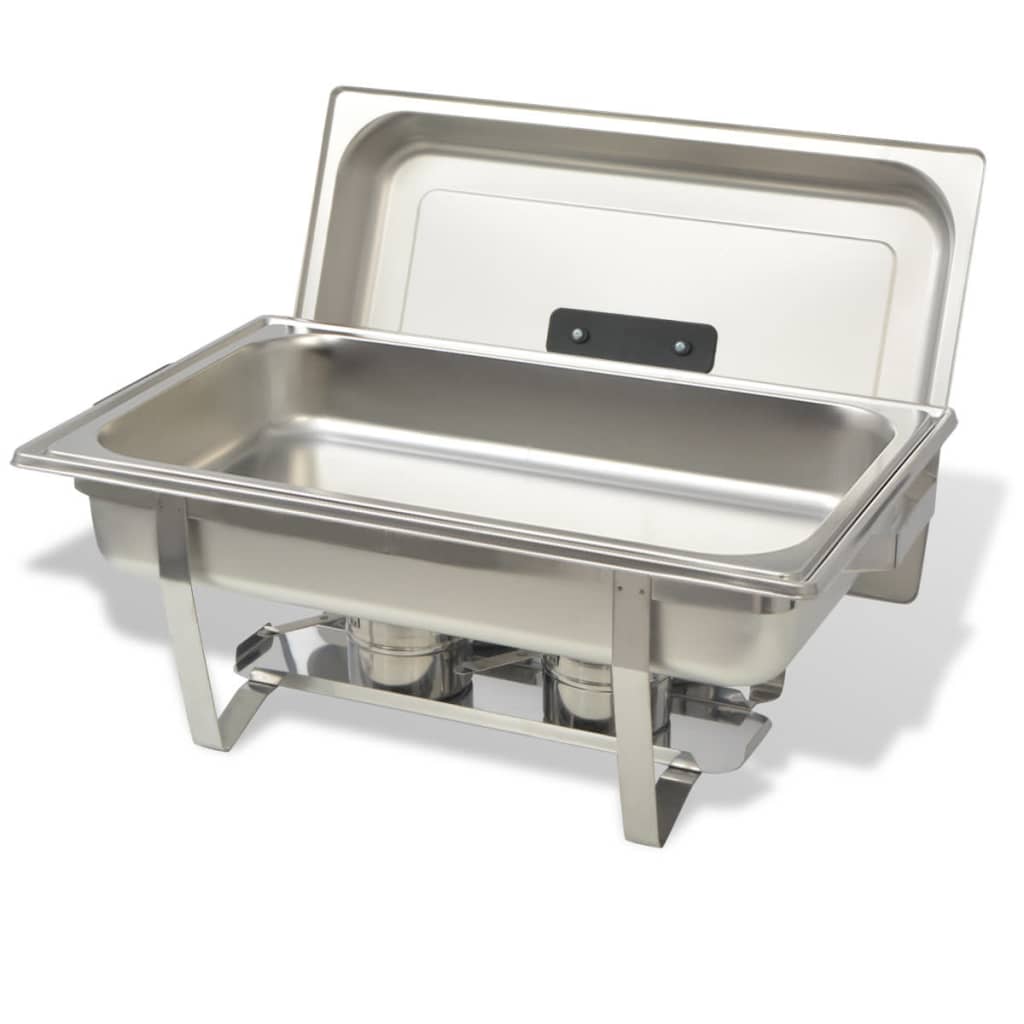 Set calentador de comida para buffet 4 piezas acero inoxidable