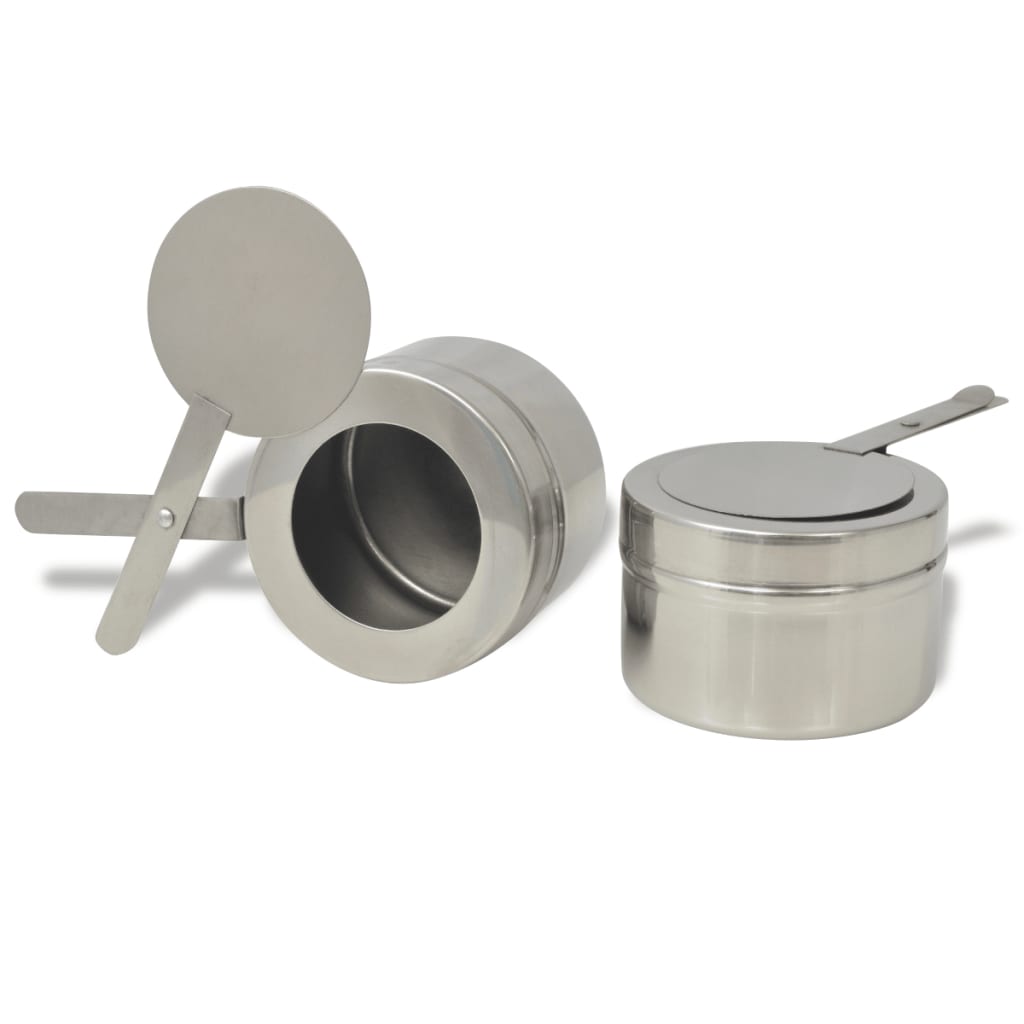 Set calentador de comida para buffet 4 piezas acero inoxidable