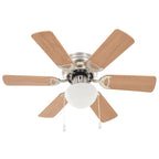 Ventilador de techo adornado con lámpara 82 cm marrón claro