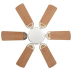 Ventilador de techo adornado con lámpara 82 cm marrón claro