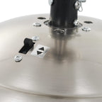 Ventilador de techo adornado con lámpara 128 cm blanco