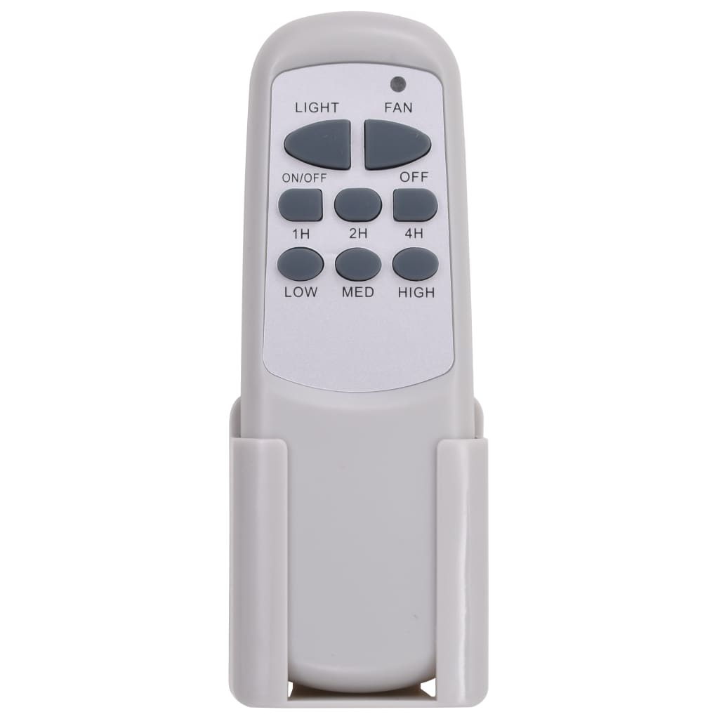 Ventilador de techo adornado con lámpara 128 cm blanco