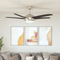 Ventoinha de teto ornamentada com luz 128 cm branco