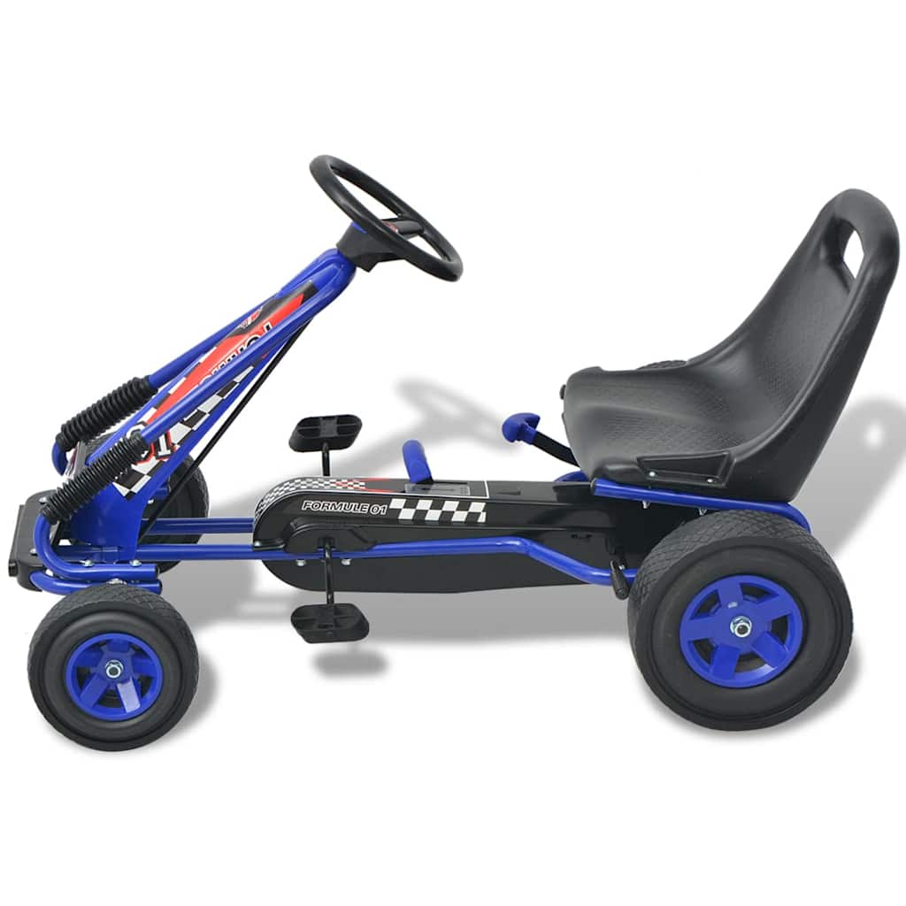 Kart con pedales asiento ajustable azul