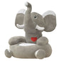 Cadeira de pelúcia para crianças elefante cinzento