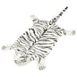 Alfombra afelpada de leopardo 139 cm blanco