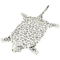 Alfombra afelpada de leopardo 139 cm blanco