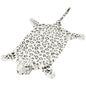 Alfombra afelpada de leopardo 139 cm blanco