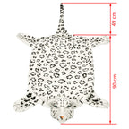Alfombra afelpada de leopardo 139 cm blanco