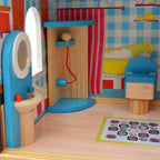 Casa de muñecas de 3 pisos madera 60x30x90 cm