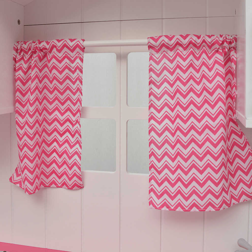 Cocinita de juguete de madera rosa y blanca 82x30x100 cm