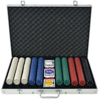 Juego combinado póker/blackjack con 600 fichas láser aluminio