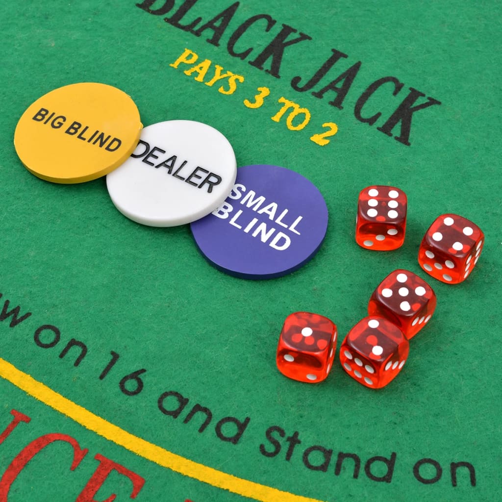 Juego combinado póker/blackjack con 600 fichas láser aluminio