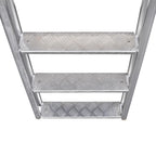 Escalera para piscina/muelle con 4 peldaños aluminio 167 cm