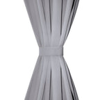 Cortinas opacas 2 piezas con ojales de metal 135x175 cm gris