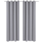 Cortina opaca con ojales de metal 270x245 cm gris
