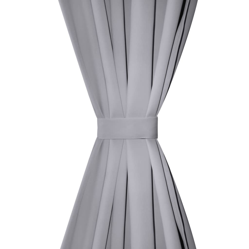 Cortina opaca con ojales de metal 270x245 cm gris
