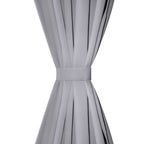Cortina opaca con ojales de metal 270x245 cm gris