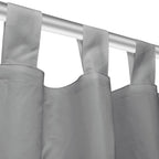Cortinas de micro-raso con bucles 2 unidades 140x175cm gris