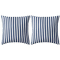 Cojines para exterior a rayas 45x45 cm azul marino 2 unidades