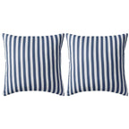 Cojines para exterior a rayas 45x45 cm azul marino 2 unidades