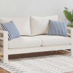 Cojines para exterior a rayas 45x45 cm azul marino 2 unidades