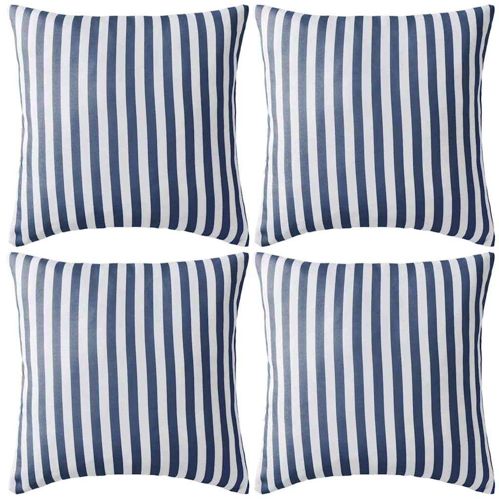 Cojines para exterior a rayas 45x45 cm azul marino 2 unidades