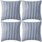 Cojines para exterior a rayas 45x45 cm azul marino 2 unidades