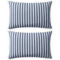 Cojines para exterior a rayas 45x45 cm azul marino 2 unidades