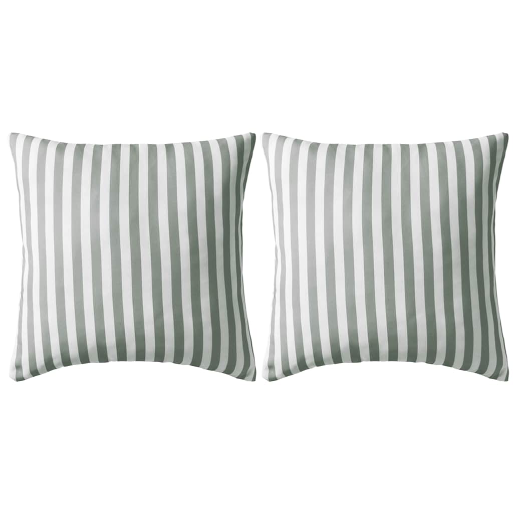 Cojines para exterior a rayas 45x45 cm azul marino 2 unidades