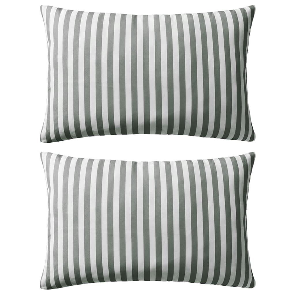 Cojines para exterior a rayas 45x45 cm azul marino 2 unidades