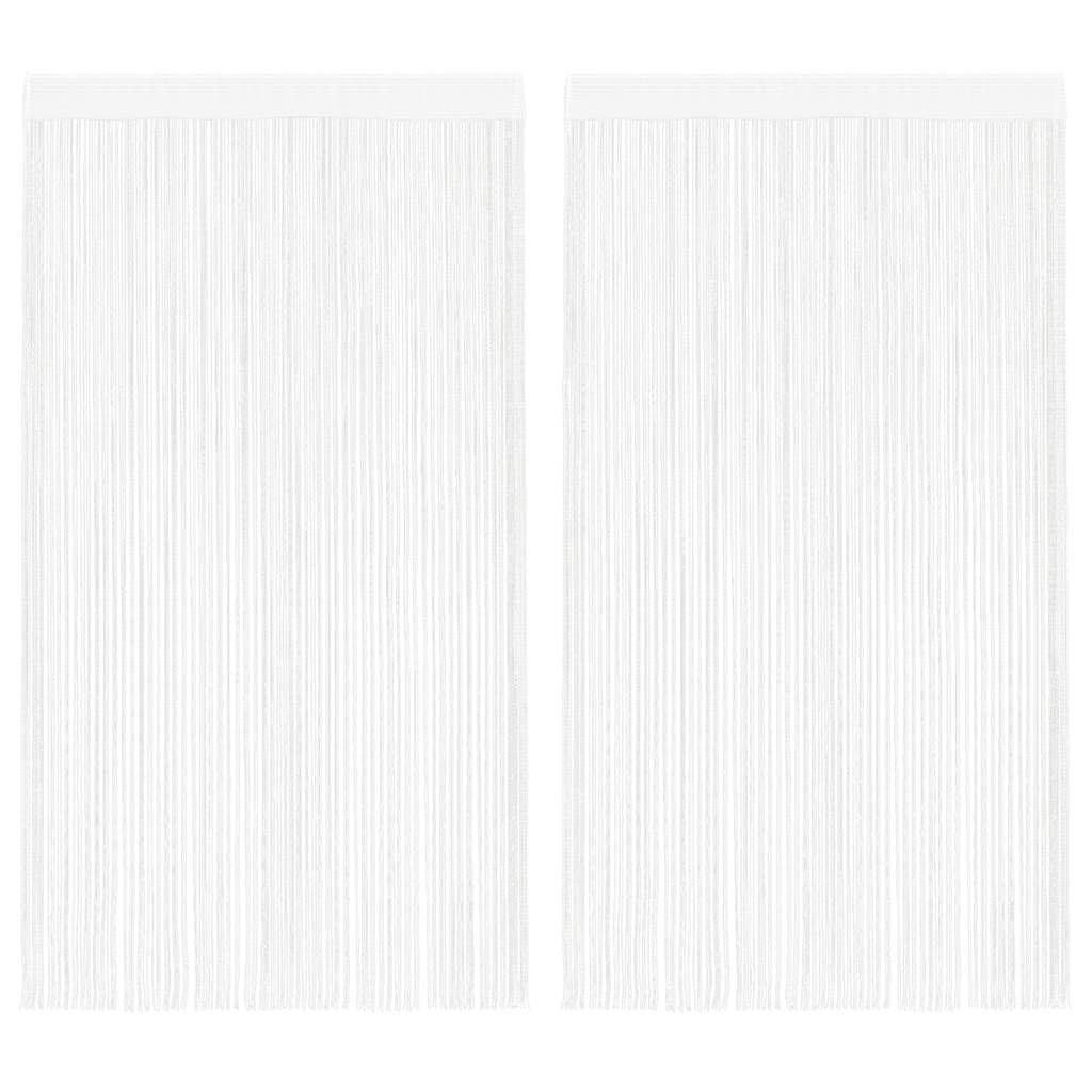 Cortinas de franjas 2 peças 100x250 cm azul