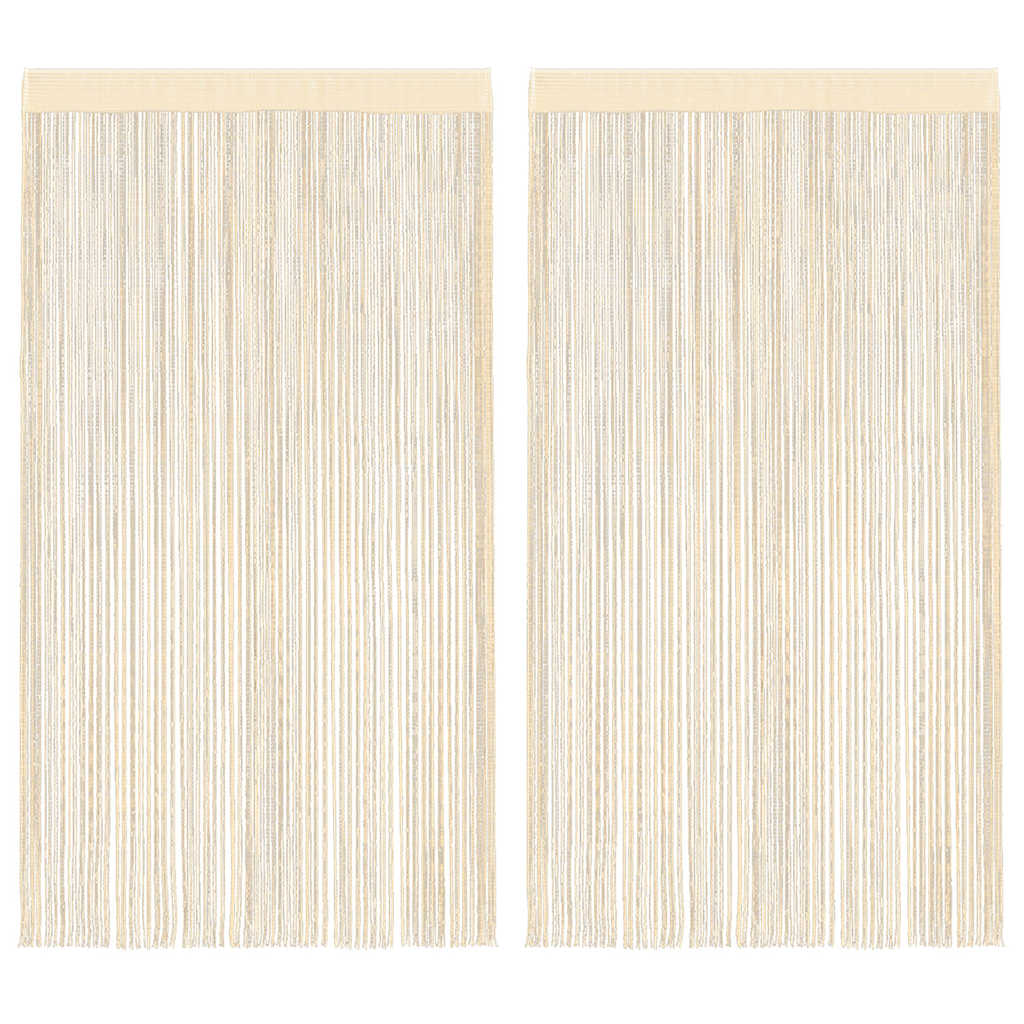 Cortinas de franjas 2 peças 100x250 cm azul