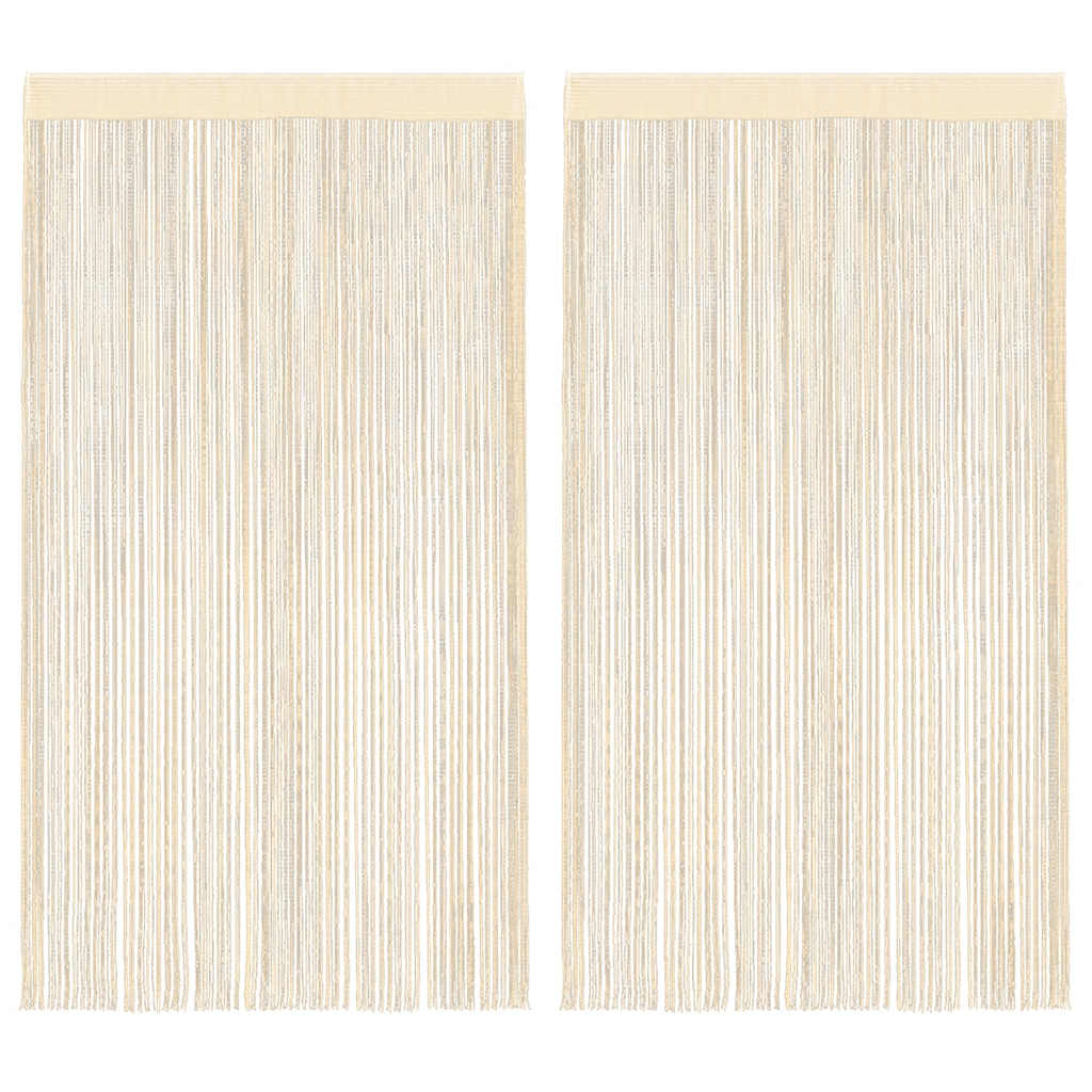 Cortinas de franjas 2 peças 100x250 cm azul