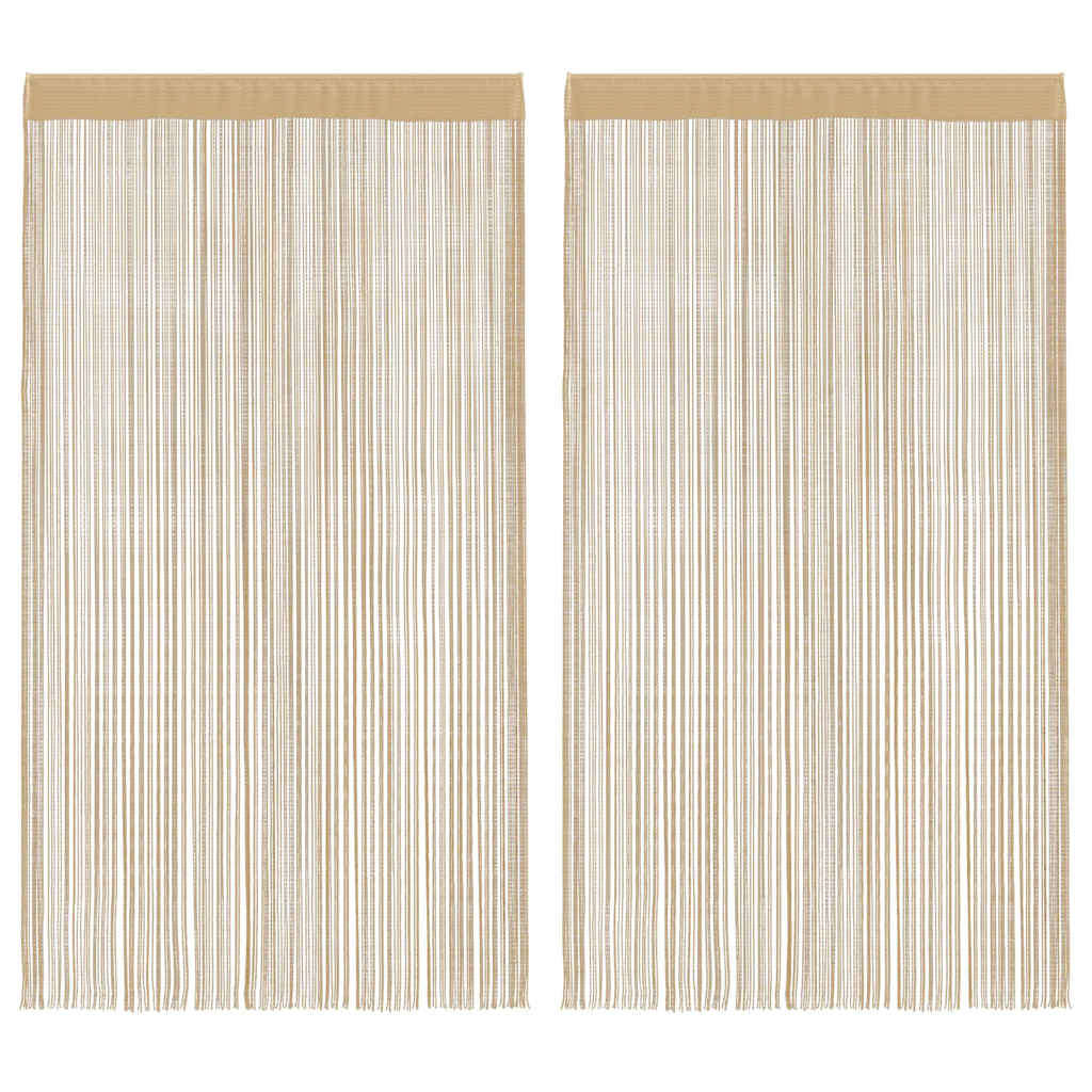 Cortinas de franjas 2 peças 100x250 cm azul