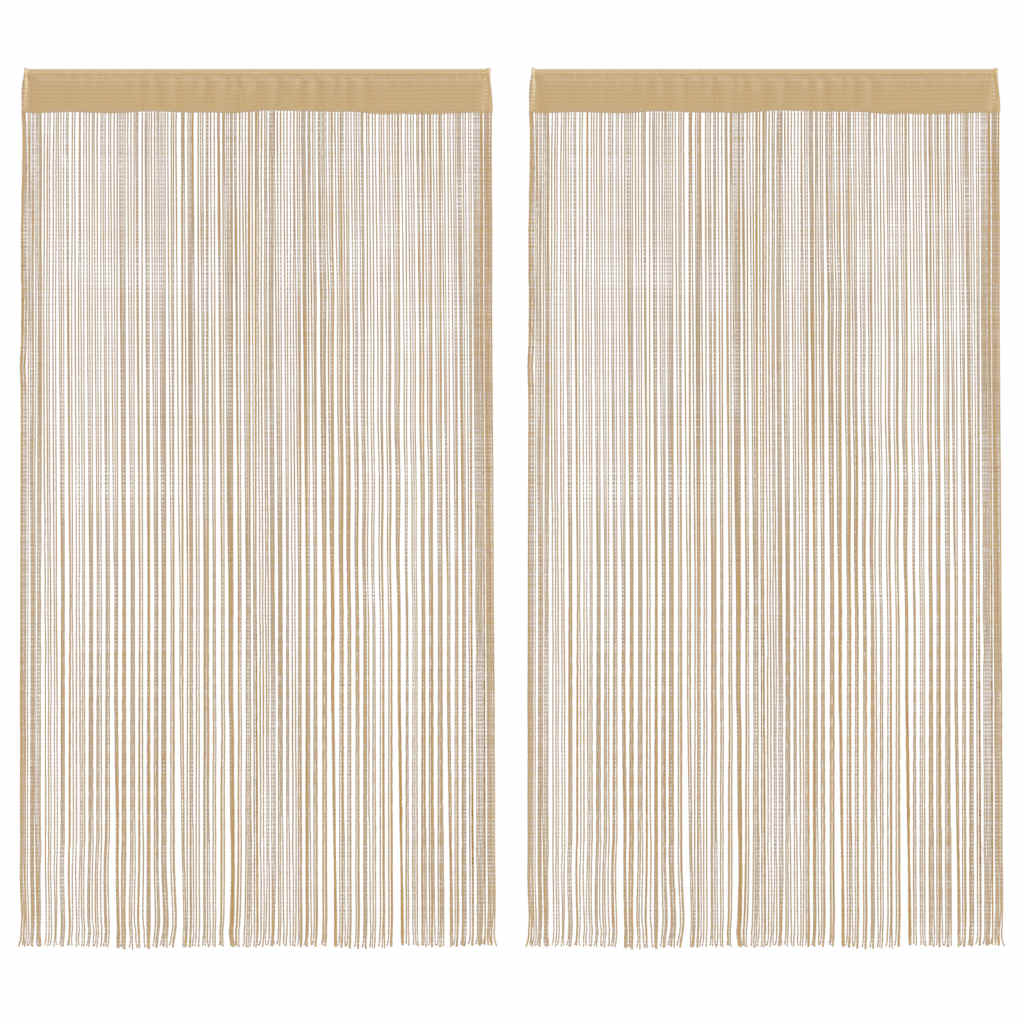 Cortinas de franjas 2 peças 100x250 cm azul