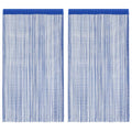 Cortinas de flecos 2 piezas 100x250 cm azul