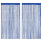 Cortinas de flecos 2 piezas 100x250 cm azul