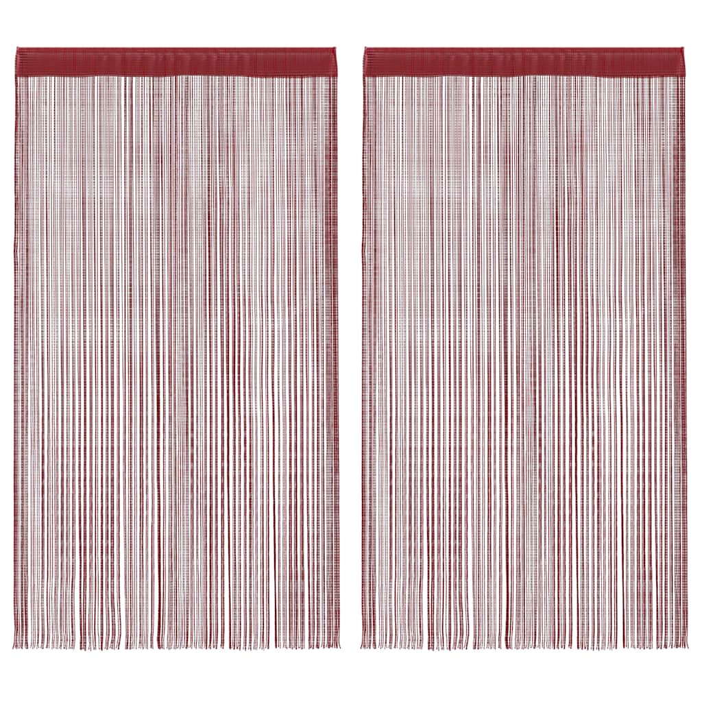 Cortinas de franjas 2 peças 100x250 cm azul