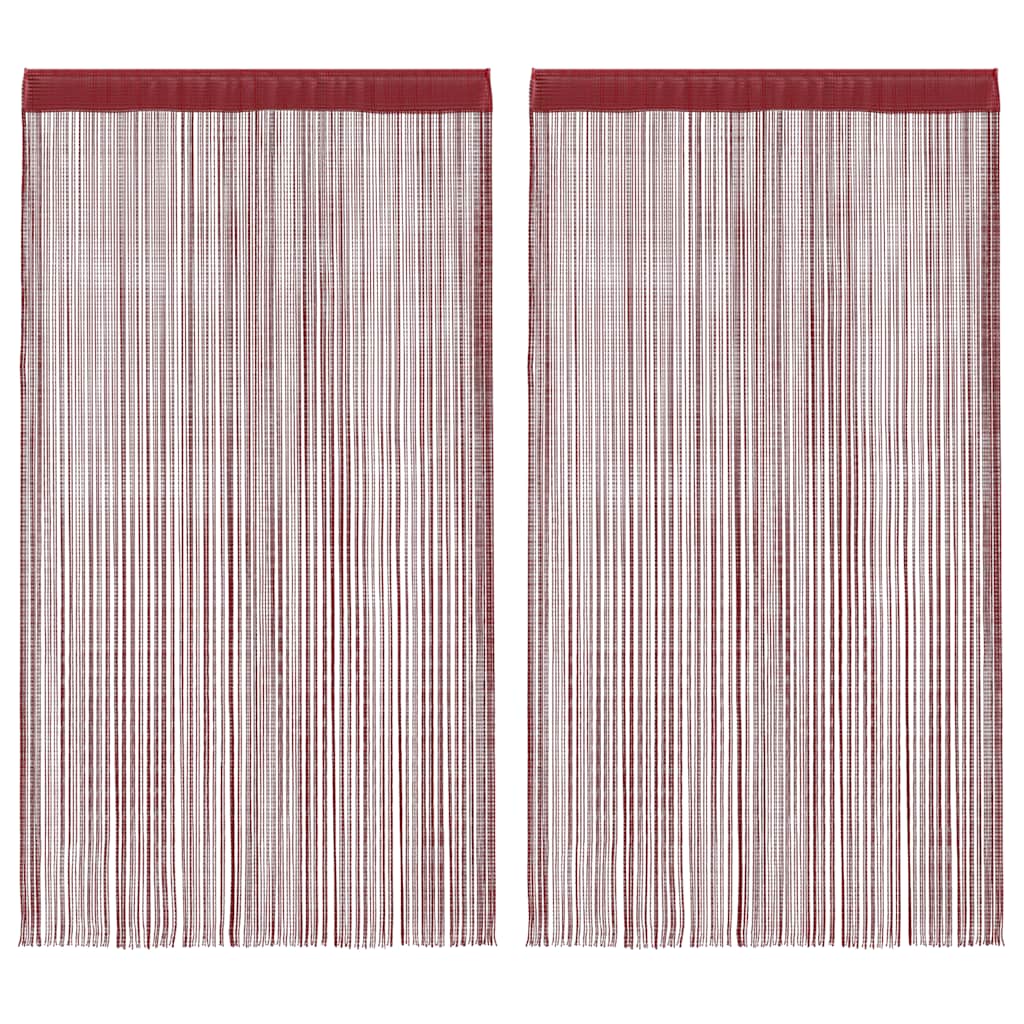 Cortinas de franjas 2 peças 100x250 cm azul