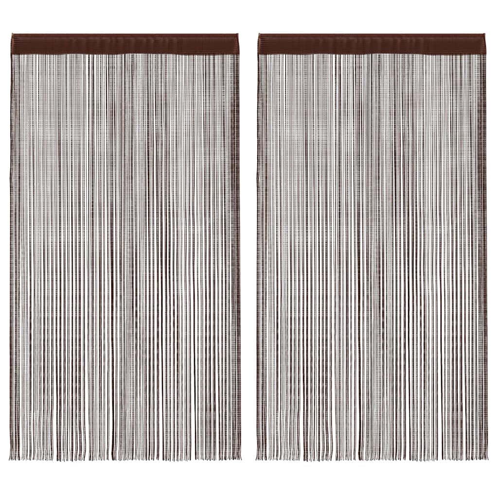 Cortinas de franjas 2 peças 100x250 cm azul
