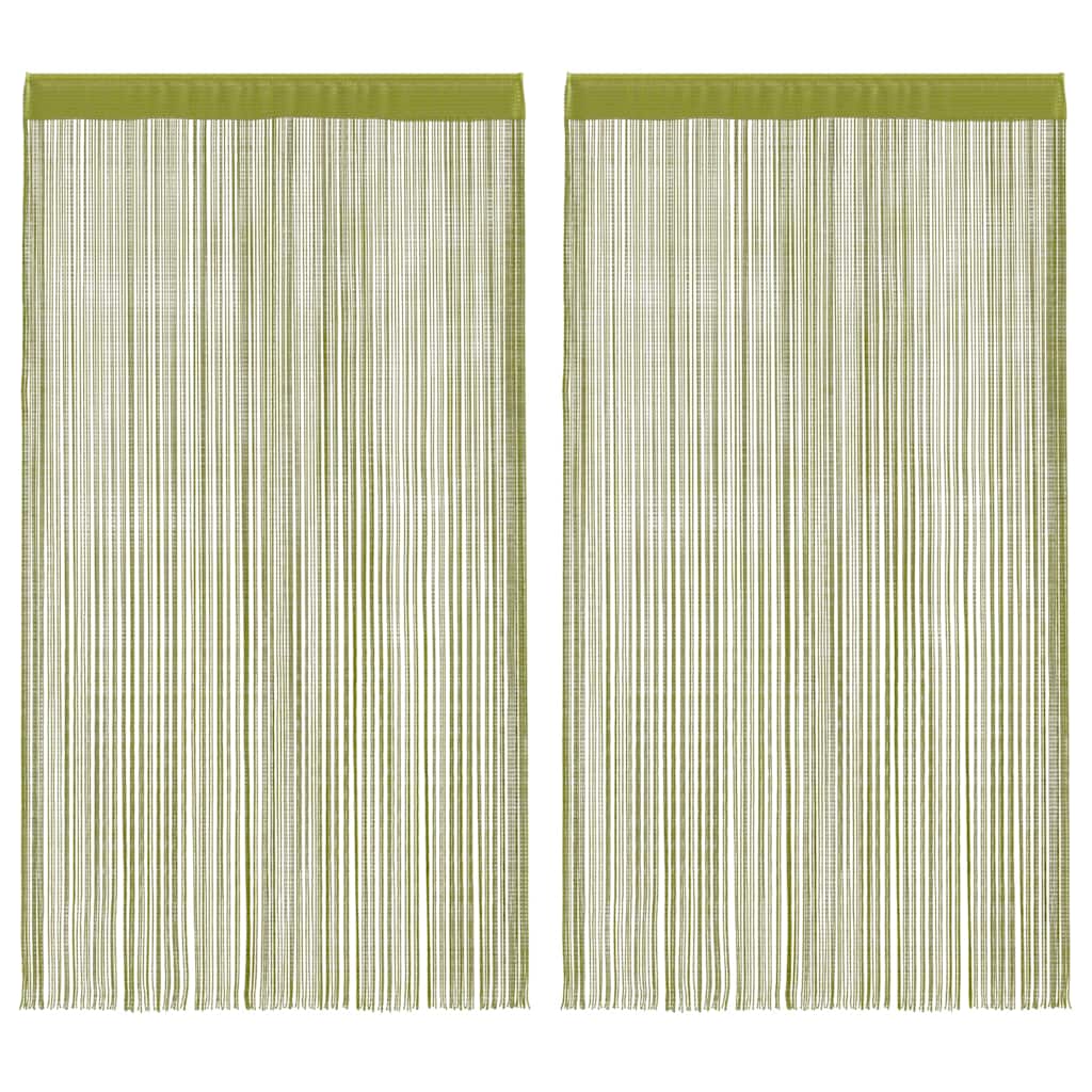 Cortinas de franjas 2 peças 100x250 cm azul