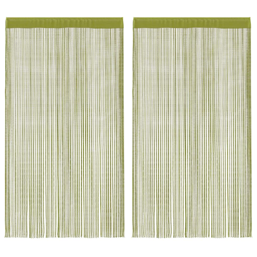 Cortinas de franjas 2 peças 100x250 cm azul