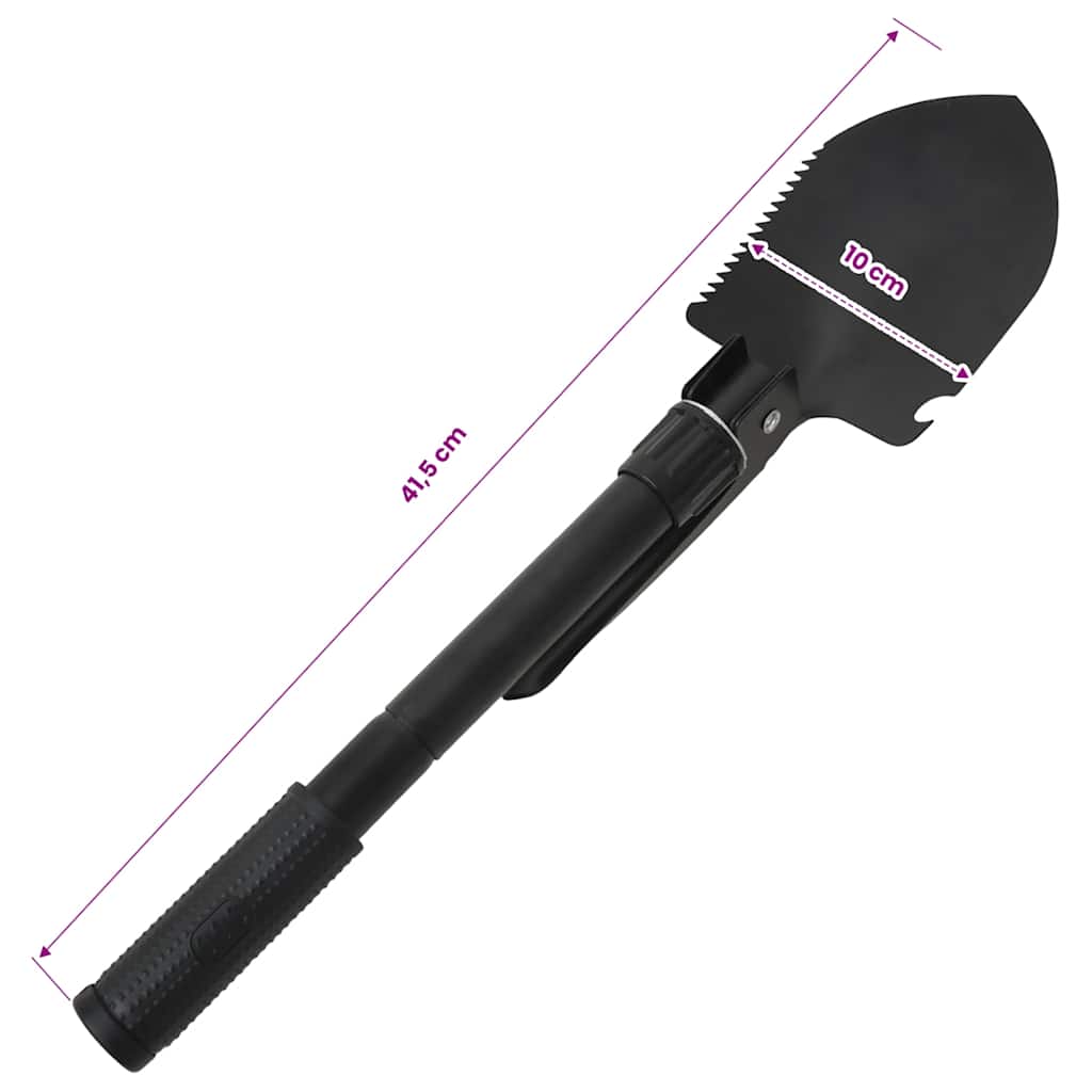 Pala plegable acero de carbono negra