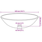 Lavabo de vidrio templado 42 cm esmerilado