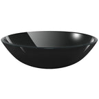 Lavabo de vidrio templado negro 42 cm