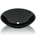 Lavabo de vidrio templado negro 42 cm