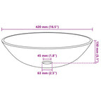 Lavabo de vidrio templado negro 42 cm