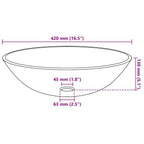 Lavabo de vidrio templado 42 cm marrón